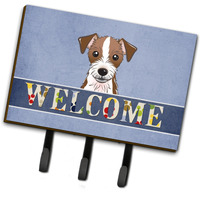 "Caroline's Treasures BB1388TH68 Jack Russell Terrier Welcome Leash or Key Holder, Large, Multicolor"