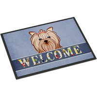 "Caroline's Treasures BB1390JMAT Yorkie Yorkishire Terrier Welcome Indoor or Outdoor Mat, 24 x 36"", Multicolor"