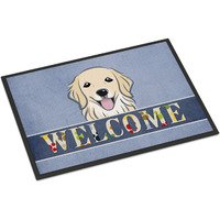 "Caroline's Treasures BB1391JMAT Golden Retriever Welcome Indoor or Outdoor Mat, 24 x 36"", Multicolor"