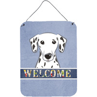"Caroline's Treasures BB1396DS1216 Dalmatian Welcome Wall or Door Hanging Prints, 16 x 12"", Multicolor"