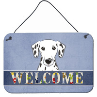 "Caroline's Treasures BB1396DS812 Dalmatian Welcome Wall or Door Hanging Prints, 8 x 12"", Multicolor"