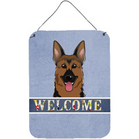 "Caroline's Treasures BB1397DS1216 German Shepherd Welcome Wall or Door Hanging Prints, 16 x 12"", Multicolor"