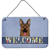 "Caroline's Treasures BB1397DS812 German Shepherd Welcome Wall or Door Hanging Prints, 8 x 12"", Multicolor"