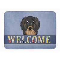 "Caroline's Treasures Longhair Black Tan Dachshund Welcome Floor Mat, 19"" x 27"", Multicolor"