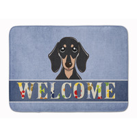 "Caroline's Treasures Smooth Black and Tan Dachshund Welcome Floor Mat, 19"" x 27"", Multicolor"