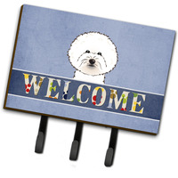 "Caroline's Treasures BB1403TH68 Bichon Frise Welcome Leash or Key Holder, Large, Multicolor"