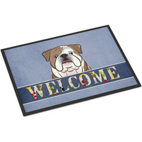"Caroline's Treasures BB1405MAT English Bulldog Welcome Indoor or Outdoor Mat, 18 x 27"", Multicolor"