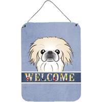 "Caroline's Treasures BB1407DS1216 Pekingese Welcome Wall or Door Hanging Prints, 16 x 12"", Multicolor"