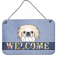 "Caroline's Treasures BB1407DS812 Pekingese Welcome Wall or Door Hanging Prints, 8 x 12"", Multicolor"