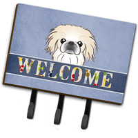 "Caroline's Treasures BB1407TH68 Pekingese Welcome Leash or Key Holder, Large, Multicolor"