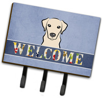 "Caroline's Treasures BB1408TH68 Yellow Labrador Welcome Leash or Key Holder, Large, Multicolor"
