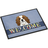 "Caroline's Treasures BB1410MAT Cavalier Spaniel Welcome Indoor or Outdoor Mat, 18 x 27"", Multicolor"
