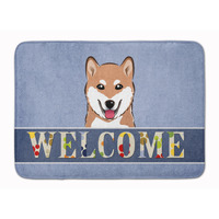 "Caroline's Treasures Shiba Inu Welcome Floor Mat, 19"" x 27"", Multicolor"