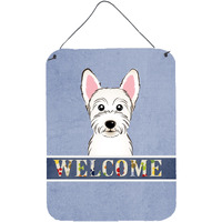 "Caroline's Treasures BB1412DS1216 Westie Welcome Wall or Door Hanging Prints, 16 x 12"", Multicolor"