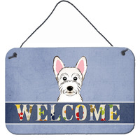 "Caroline's Treasures BB1412DS812 Westie Welcome Wall or Door Hanging Prints, 8 x 12"", Multicolor"