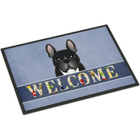 "Caroline's Treasures BB1413MAT French Bulldog Welcome Indoor or Outdoor Mat, 18 x 27"", Multicolor"