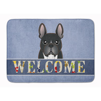 "Caroline's Treasures French Bulldog Welcome Floor Mat, 19"" x 27"", Multicolor"