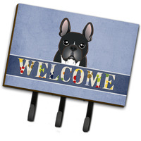 "Caroline's Treasures BB1413TH68 French Bulldog Welcome Leash or Key Holder, Large, Multicolor"