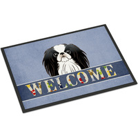 "Caroline's Treasures BB1416MAT Japanese Chin Welcome Indoor or Outdoor Mat, 18 x 27"", Multicolor"