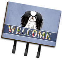 "Caroline's Treasures BB1416TH68 Japanese Chin Welcome Leash or Key Holder, Large, Multicolor"