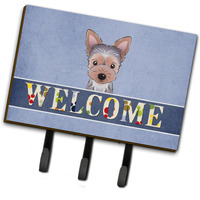 "Caroline's Treasures BB1418TH68 Yorkie Puppy Welcome Leash or Key Holder, Large, Multicolor"