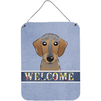 "Caroline's Treasures BB1419DS1216 Wirehaired Dachshund Welcome Wall or Door Hanging Prints, 16 x 12"", Multicolor"