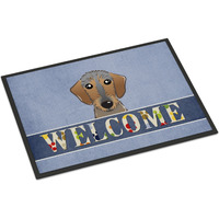 "Caroline's Treasures BB1419JMAT Wirehaired Dachshund Welcome Indoor or Outdoor Mat, 24 x 36"", Multicolor"