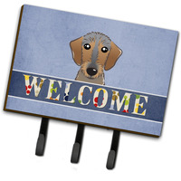 "Caroline's Treasures BB1419TH68 Wirehaired Dachshund Welcome Leash or Key Holder, Large, Multicolor"