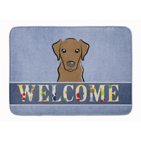 "Caroline's Treasures Chocolate Labrador Welcome Floor Mat, 19"" x 27"", Multicolor"