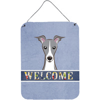 "Caroline's Treasures BB1422DS1216 Italian Greyhound Welcome Wall or Door Hanging Prints, 16 x 12"", Multicolor"