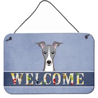 "Caroline's Treasures BB1422DS812 Italian Greyhound Welcome Wall or Door Hanging Prints, 8 x 12"", Multicolor"