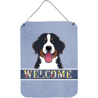 "Caroline's Treasures BB1423DS1216 Bernese Mountain Dog Welcome Wall or Door Hanging Prints, 16 x 12"", Multicolor"