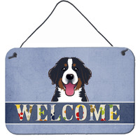 "Caroline's Treasures BB1423DS812 Bernese Mountain Dog Welcome Wall or Door Hanging Prints, 8 x 12"", Multicolor"