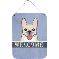 "Caroline's Treasures BB1424DS1216 French Bulldog Welcome Wall or Door Hanging Prints, 16 x 12"", Multicolor"
