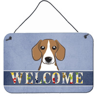 "Caroline's Treasures BB1425DS812 Beagle Welcome Wall or Door Hanging Prints, 8 x 12"", Multicolor"