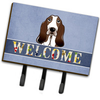 "Caroline's Treasures BB1429TH68 Basset Hound Welcome Leash or Key Holder, Large, Multicolor"