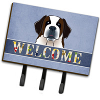 "Caroline's Treasures BB1432TH68 Saint Bernard Welcome Leash or Key Holder, Large, Multicolor"