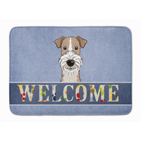 "Caroline's Treasures Wire Haired Fox Terrier Welcome Floor Mat, 19"" x 27"", Multicolor"