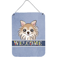 "Caroline's Treasures BB1437DS1216 Chihuahua Welcome Wall or Door Hanging Prints, 16 x 12"", Multicolor"
