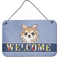 "Caroline's Treasures BB1437DS812 Chihuahua Welcome Wall or Door Hanging Prints, 8 x 12"", Multicolor"