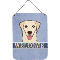 "Caroline's Treasures BB1438DS1216 Golden Retriever Welcome Wall or Door Hanging Prints, 16 x 12"", Multicolor"