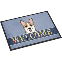 "Caroline's Treasures BB1439JMAT Sable Corgi Welcome Indoor or Outdoor Mat, 24 x 36"", Multicolor"
