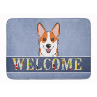 "Caroline's Treasures Red Corgi Welcome Floor Mat, 19"" x 27"", Multicolor"