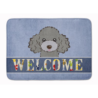 "Caroline's Treasures Silver Gray Poodle Welcome Floor Mat, 19"" x 27"", Multicolor"