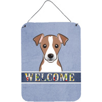 "Caroline's Treasures BB1446DS1216 Jack Russell Terrier Welcome Wall or Door Hanging Prints, 16 x 12"", Multicolor"
