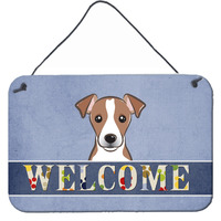 "Caroline's Treasures BB1446DS812 Jack Russell Terrier Welcome Wall or Door Hanging Prints, 8 x 12"", Multicolor"