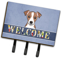 "Caroline's Treasures BB1446TH68 Jack Russell Terrier Welcome Leash or Key Holder, Large, Multicolor"