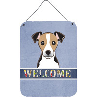 "Caroline's Treasures BB1447DS1216 Jack Russell Terrier Welcome Wall or Door Hanging Prints, 16 x 12"", Multicolor"