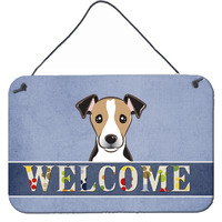 "Caroline's Treasures BB1447DS812 Jack Russell Terrier Welcome Wall or Door Hanging Prints, 8 x 12"", Multicolor"