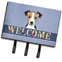 "Caroline's Treasures BB1447TH68 Jack Russell Terrier Welcome Leash or Key Holder, Large, Multicolor"